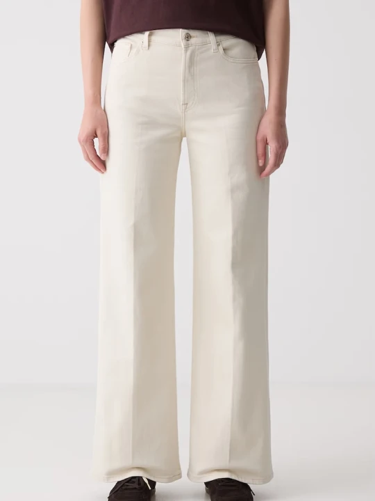 Zdjęcie produktu 7 FOR ALL MANKIND jeansy wide leg damskie beżowy