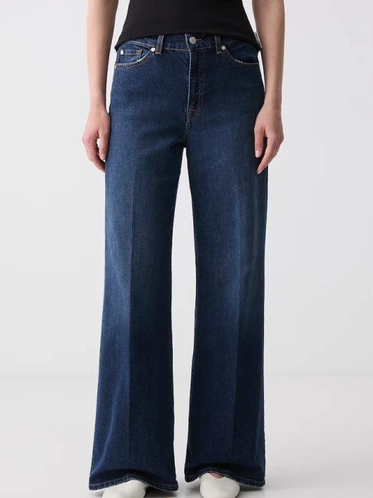 Zdjęcie produktu 7 FOR ALL MANKIND jeansy wide leg damskie granatowy