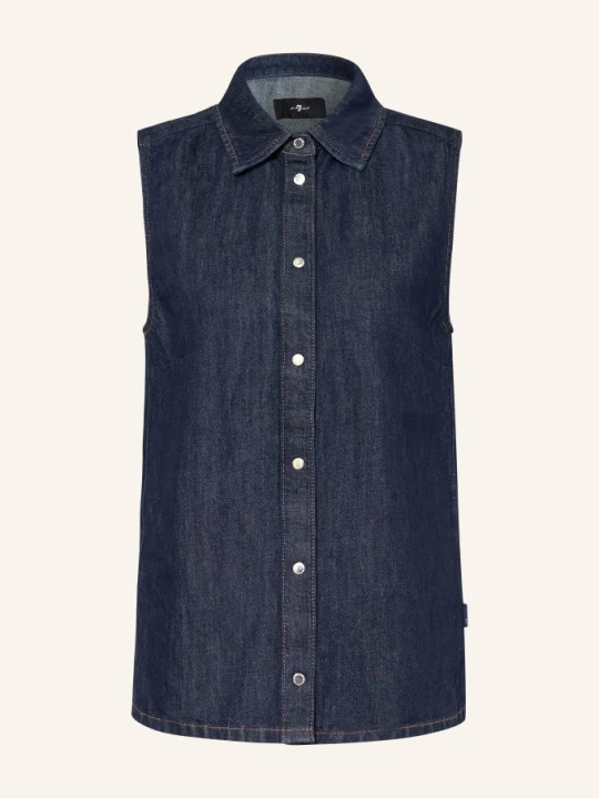 Zdjęcie produktu 7 For All Mankind Kamizelka Jeansowa Blossom Z Lnem blau GRANATOWY