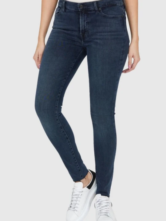 Zdjęcie produktu 7 FOR ALL MANKIND Niebieskoszare jeansy damskie HW SKINNY SLIM ILLUSION, Rozmiar 29