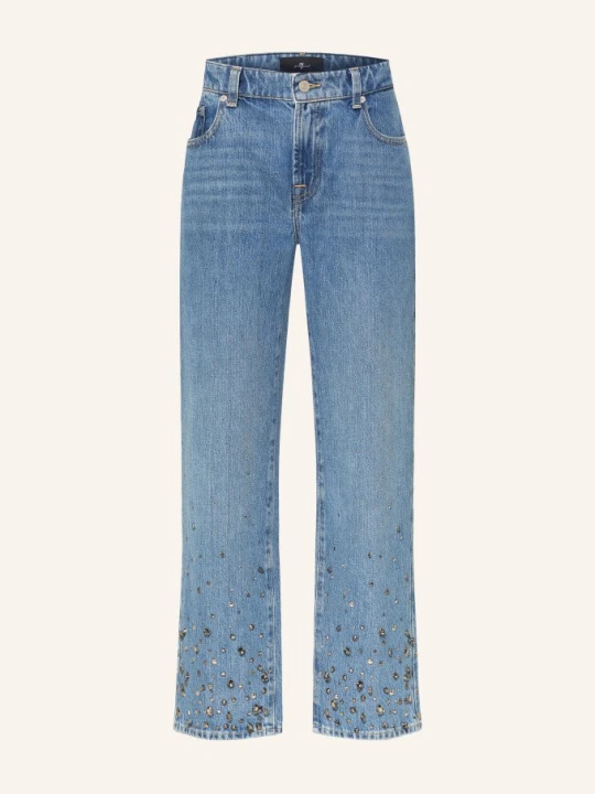 Zdjęcie produktu 7 For All Mankind Proste Dżinsy Calie Z Ozdobnymi Kamieniami blau 1ZB Dance