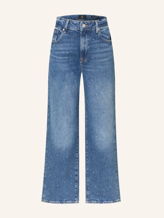 Zdjęcie produktu 7 For All Mankind Proste Dżinsy Stovepipe Z Kamieniami Ozdobnymi blau 3NK BLUE SHINE