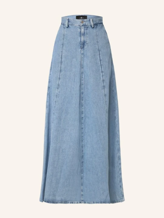 Zdjęcie produktu 7 For All Mankind Spódnica Dżinsowa Drama Skirt Z Lnem blau NIEBIESKI