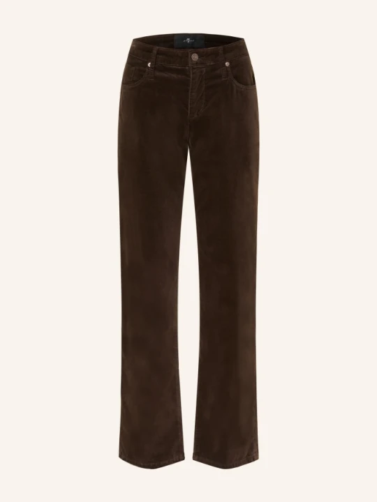Zdjęcie produktu 7 For All Mankind Spodnie Z Samtu Calie Straight braun 21F Velvet Chocolate