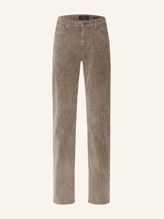 Zdjęcie produktu 7 For All Mankind Spodnie Z Sztruksu The Straight, Krój Prosty beige