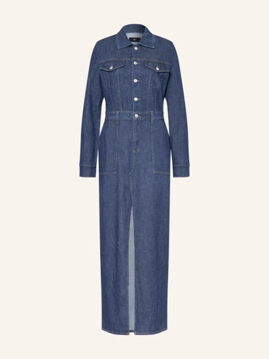 Zdjęcie produktu 7 For All Mankind Sukienka Dżinsowa Utility Maxi Dress blau GRANATOWY