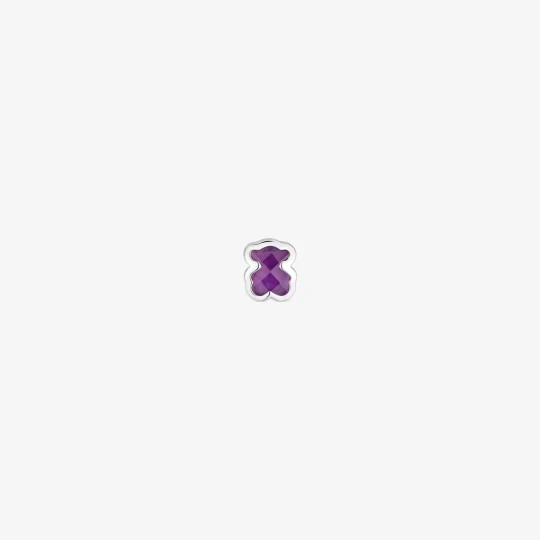 Zdjęcie produktu 7-Milimetrowy Charms Ze Srebra I Ametystu Z Motywem Misia Tous Basics - Tous LILAC