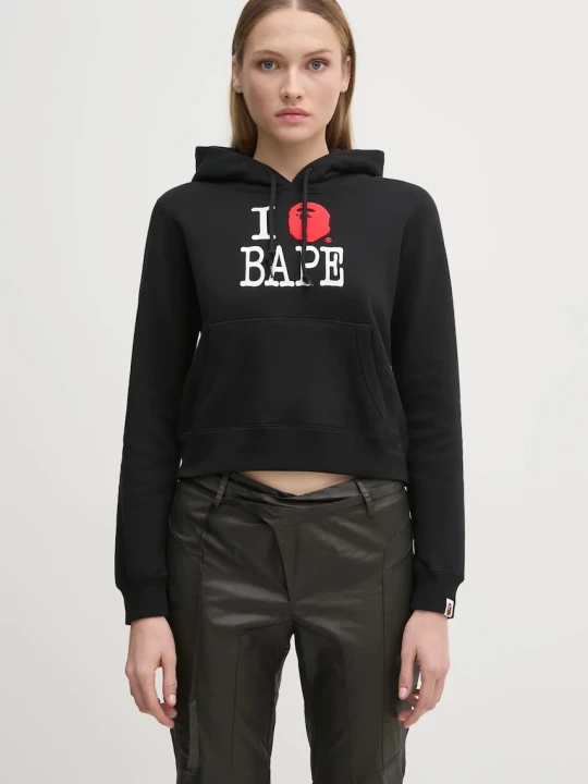 Zdjęcie produktu A Bathing Ape bluza bawełniana I LOVE BAPE PULLOVER HOODIE