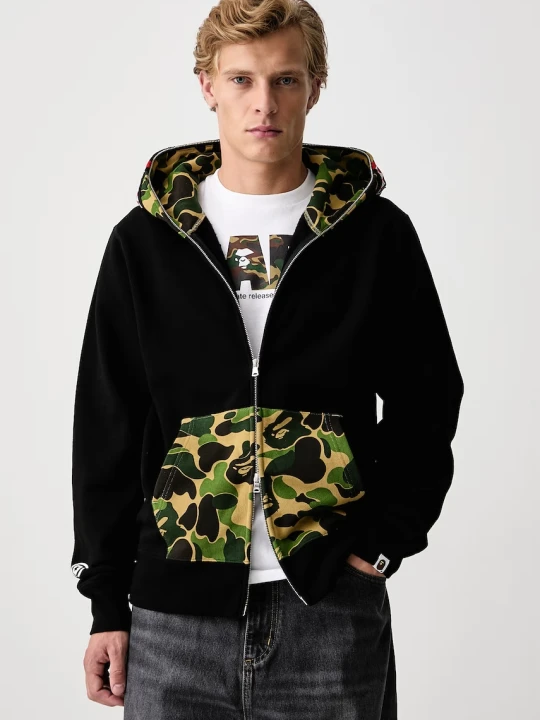 Zdjęcie produktu A Bathing Ape bluza rozpinana z kapturem bawełniana męska