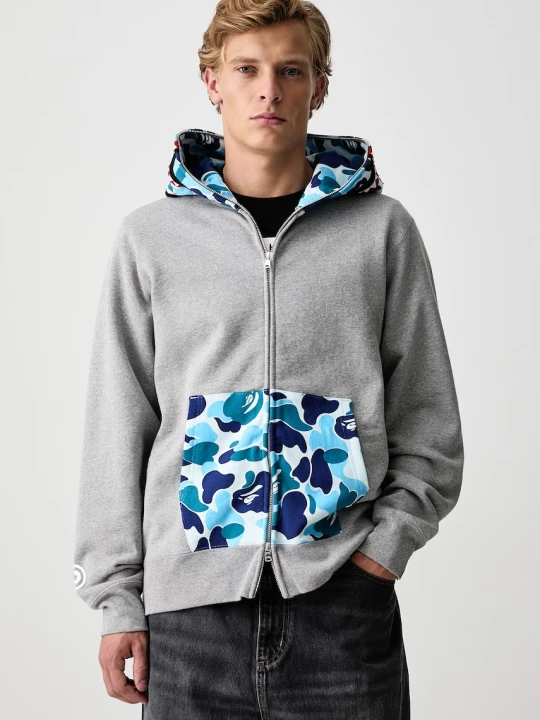 Zdjęcie produktu A Bathing Ape bluza rozpinana z kapturem bawełniana męska