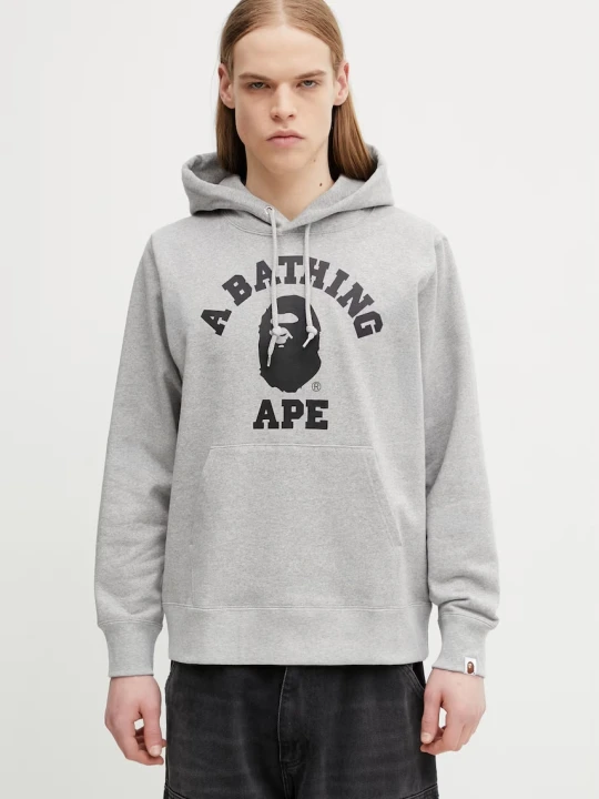 Zdjęcie produktu A Bathing Ape College bluza z kapturem męska bawełniana