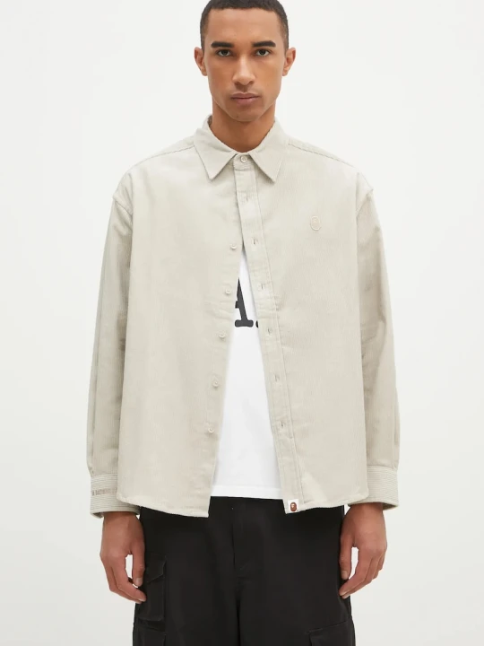 Zdjęcie produktu A Bathing Ape koszula sztruksowa One Point Corduroy Longsleeve