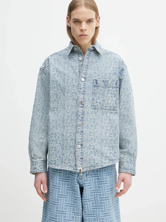 Zdjęcie produktu A Bathing Ape kurtka jeansowa Lux Sport Pattern Jacquard 10Oz Denim