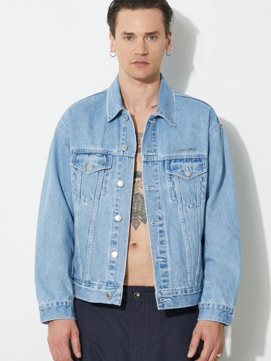 Zdjęcie produktu A Bathing Ape kurtka jeansowa Metal Logo Pin Denim Jacket