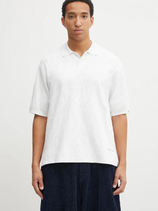 Zdjęcie produktu A Bathing Ape polo bawełniane Solid Camo Jacquard