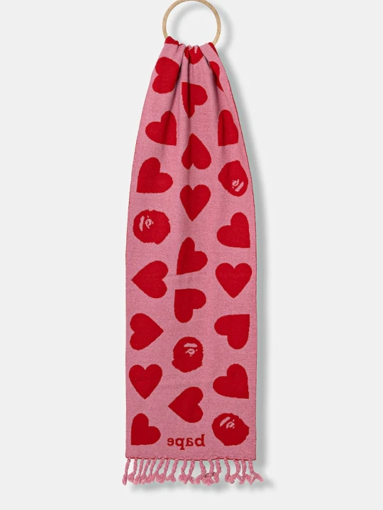 Zdjęcie produktu A Bathing Ape szalik z domieszką wełny I love bape