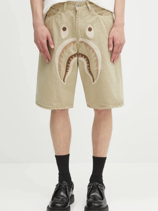 Zdjęcie produktu A Bathing Ape szorty bawełniane Shark garment dye