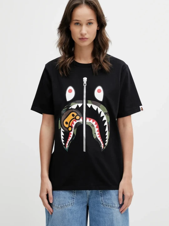Zdjęcie produktu A Bathing Ape t-shirt bawełniany 1st Camo Milo Shark