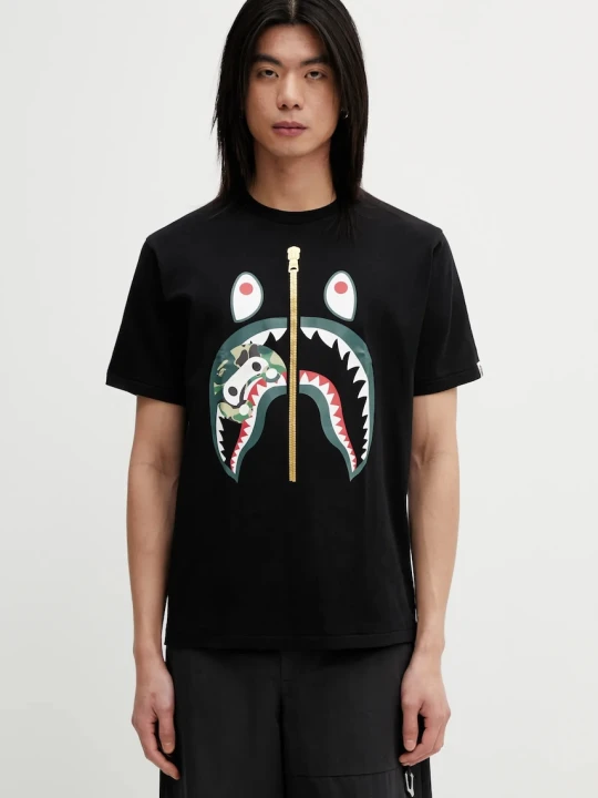 Zdjęcie produktu A Bathing Ape t-shirt bawełniany ABC Camo Milo Shark