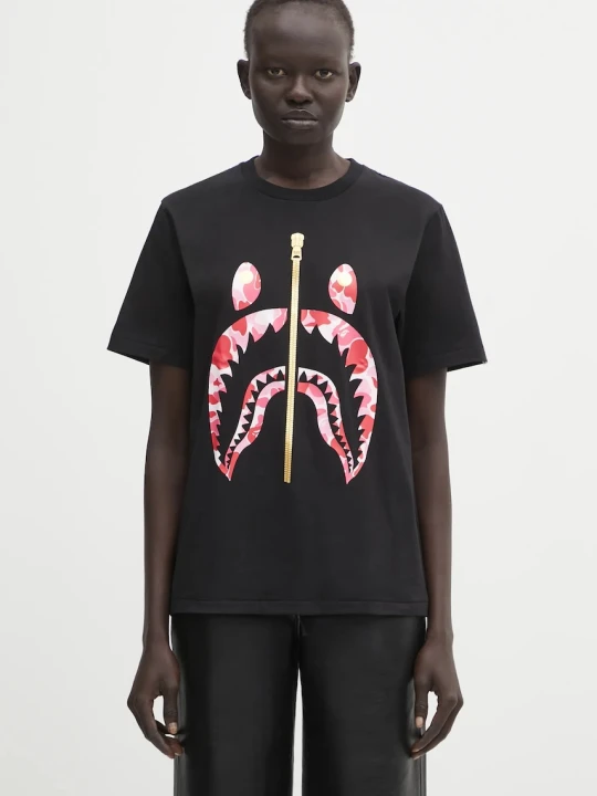 Zdjęcie produktu A Bathing Ape t-shirt bawełniany ABC Camo Shark
