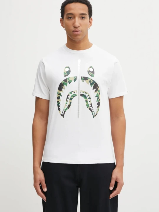 Zdjęcie produktu A Bathing Ape t-shirt bawełniany ABC Camo Shark