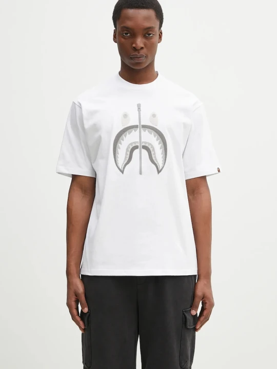 Zdjęcie produktu A Bathing Ape t-shirt bawełniany Chain Stitch Shark