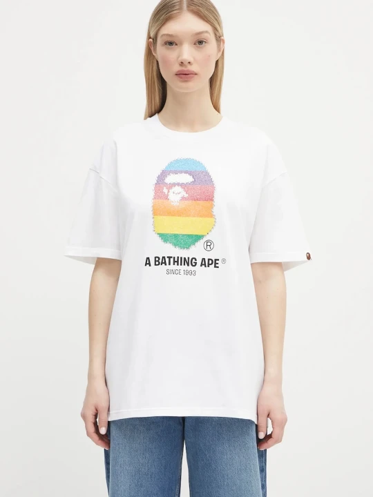 Zdjęcie produktu A Bathing Ape t-shirt bawełniany Crystal Ape Head Oversized
