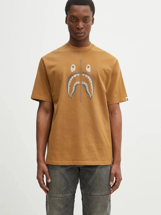 Zdjęcie produktu A Bathing Ape t-shirt bawełniany Garment Dye Shark Relaxed Fit