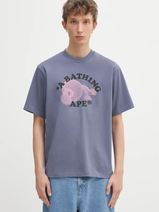 Zdjęcie produktu A Bathing Ape t-shirt bawełniany Milo College Relaxed