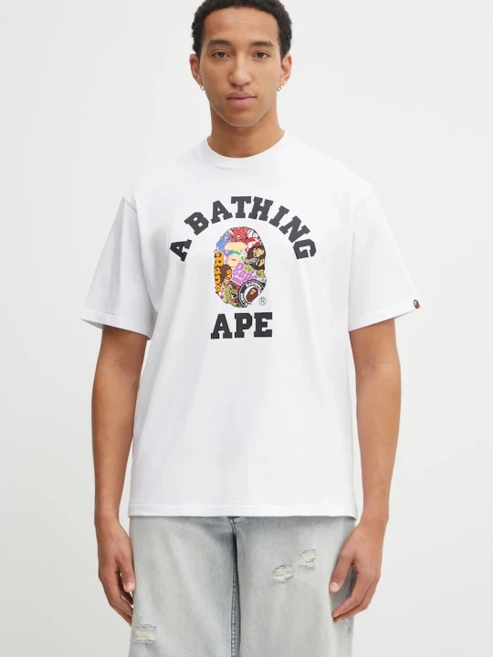 Zdjęcie produktu A Bathing Ape t-shirt bawełniany Multi Logo College