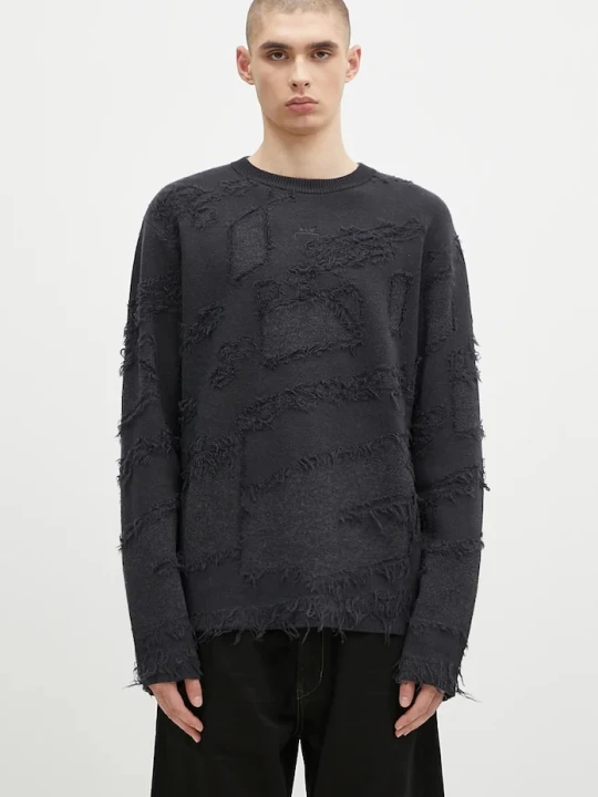 Zdjęcie produktu A-COLD-WALL* sweter wełniany Frontage Knit Crewneck czarny