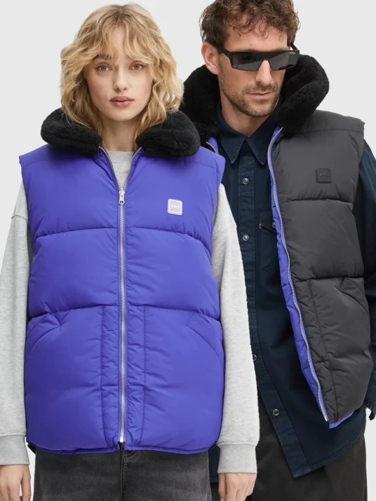 Zdjęcie produktu A.P.C. bezrękawnik dwustronny doudoune teddy niebieski