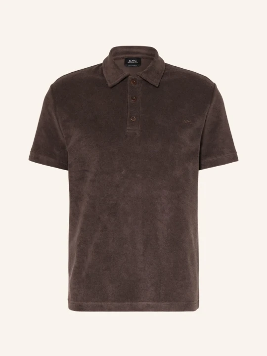 Zdjęcie produktu A.P.C. Bluzka Polo Z Flizeliny Julian braun CIEMNOBRĄZOWY