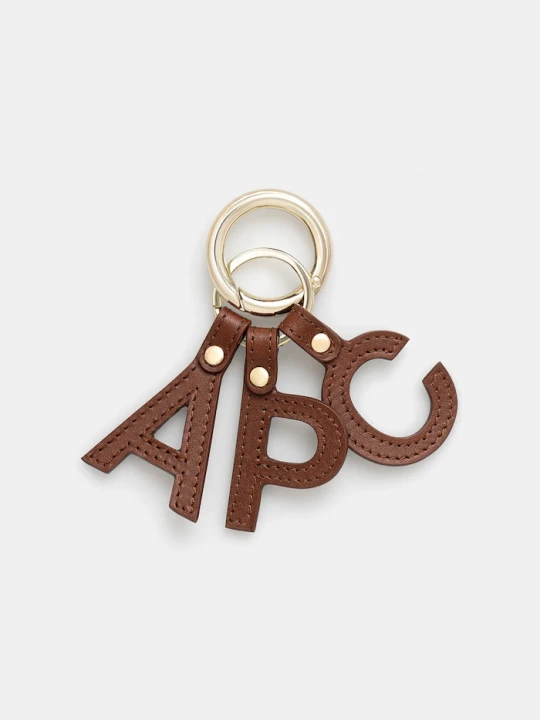 Zdjęcie produktu A.P.C. brelok skórzany porte-cles lettres brązowy