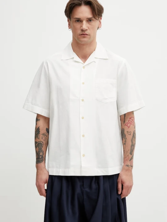 Zdjęcie produktu A.P.C. Chemise Manches Courtes koszula z dodatkiem lnu męska