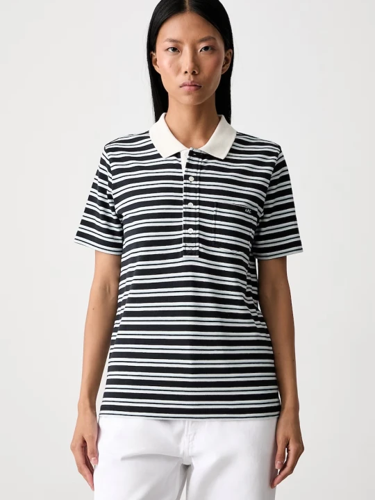 Zdjęcie produktu A.P.C. courtes rayee GOTS polo bawełniane damskie