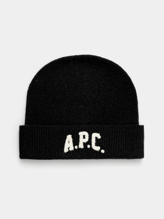 Zdjęcie produktu A.P.C. czapka wełniana bonnet axel czarny