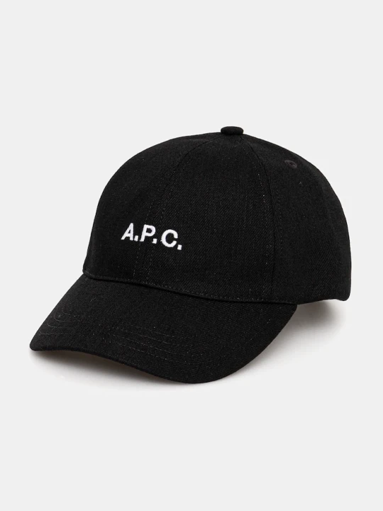 Zdjęcie produktu A.P.C. czapka z daszkiem casquette charlie czarny