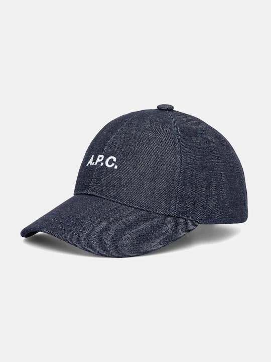 Zdjęcie produktu A.P.C. czapka z daszkiem casquette charlie granatowy