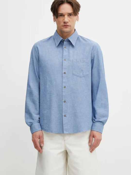 Zdjęcie produktu A.P.C. En Lin koszula męska z bawełną