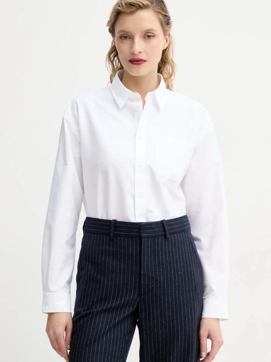 Zdjęcie produktu A.P.C. koszula bawełniana chemise boyfriend brodee biały