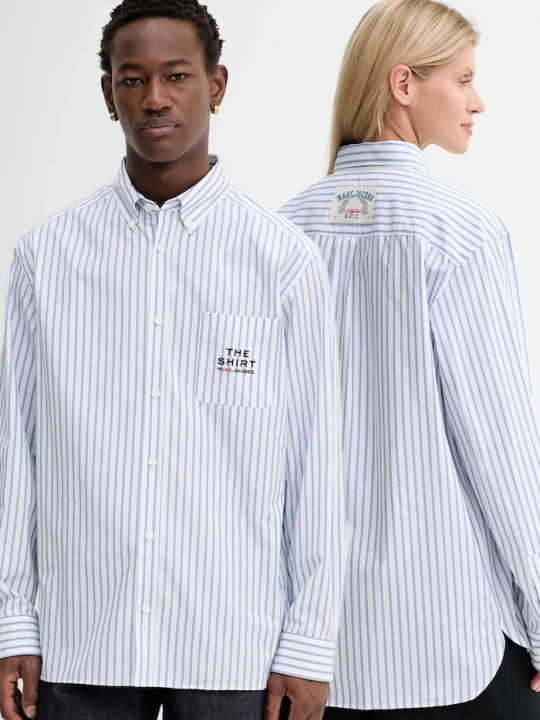 Zdjęcie produktu A.P.C. koszula bawełniana x MARC JACOBS niebieski