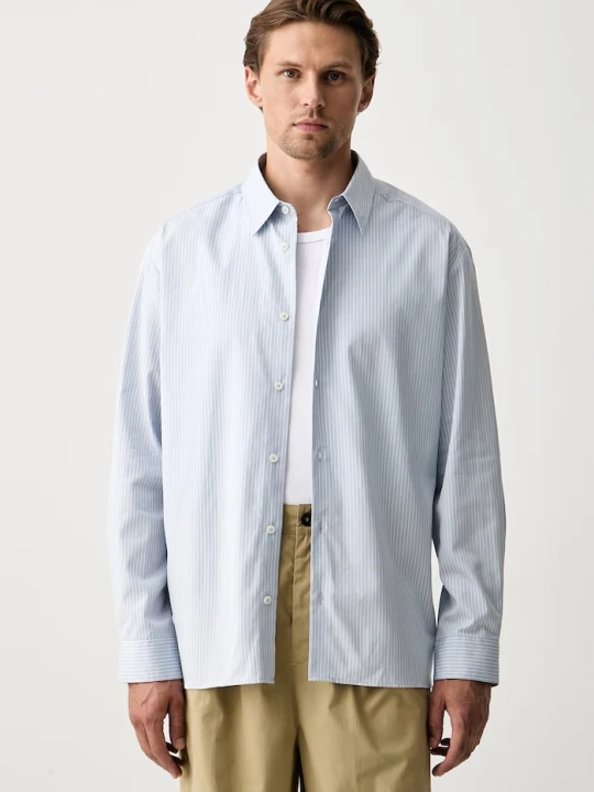 Zdjęcie produktu A.P.C. koszula męska bawełniana chemise malo sans poche niebieski