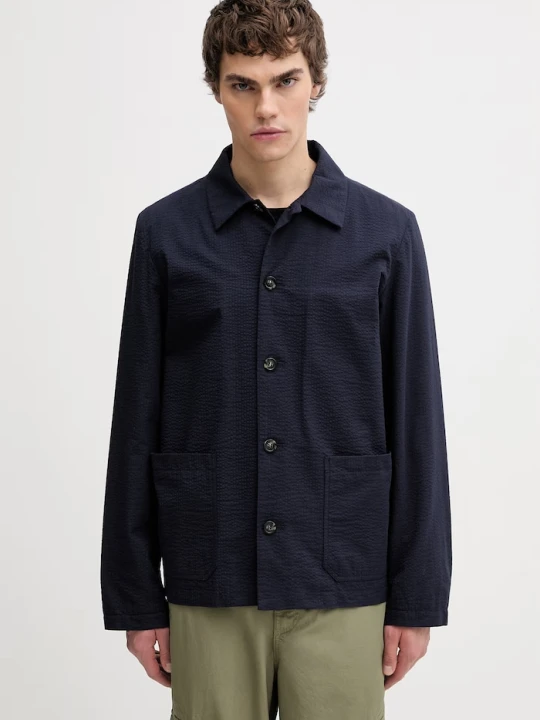 Zdjęcie produktu A.P.C. koszula męska bawełniana Veste Brest granatowy