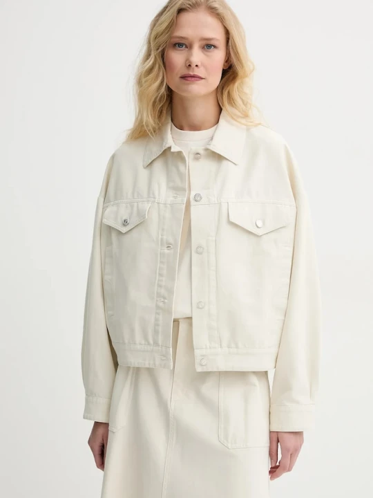 Zdjęcie produktu A.P.C. kurtka bawełniana blouson cally beżowy