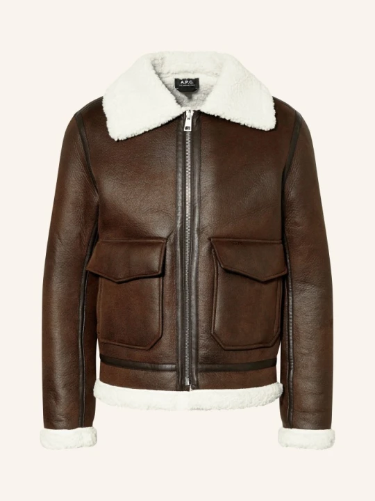 Zdjęcie produktu A.P.C. Kurtka Imitująca Skórę braun CIEMNOBRĄZOWY