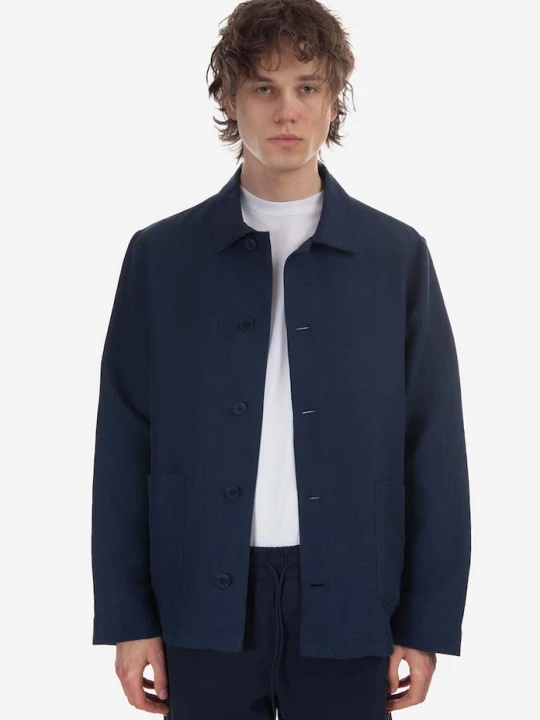 Zdjęcie produktu A.P.C. kurtka lniana granatowy