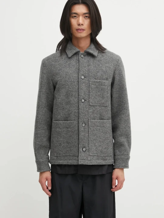 Zdjęcie produktu A.P.C. kurtka wełniana veste emile logo