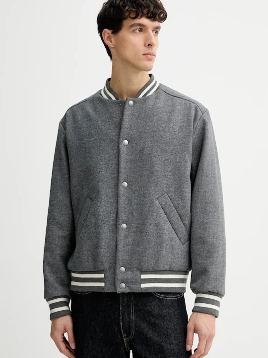 Zdjęcie produktu A.P.C. kurtka z dodatkiem wełny blouson micky szary