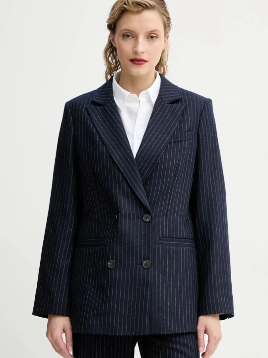 Zdjęcie produktu A.P.C. marynarka wełniana veste lucy granatowy